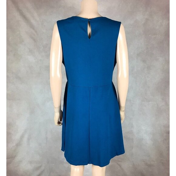 MONTEAU Sleeveless Teal Fit and Flare Dress NEW Size 1X - Picture 9 of 10